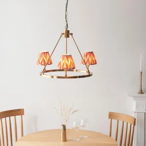 Chester Brass Ceiling Pendant Light With Orange Zigzag 16cm Shades flush mount ceiling fixture