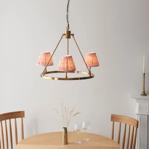Chester Brass Ceiling Pendant Light With Pink Ripple 16cm Shades flush mount ceiling fixture