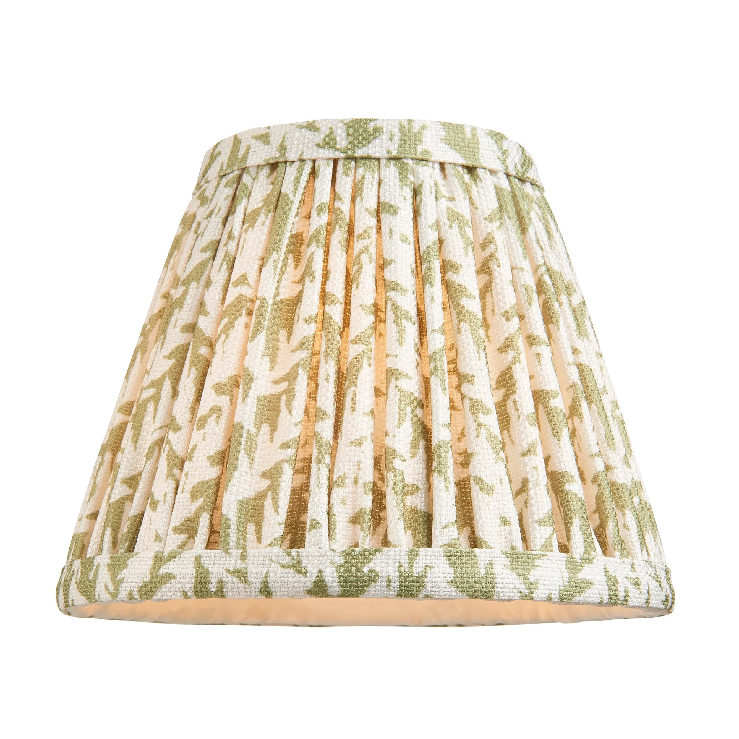Chester Large Brass Ceiling Pendant Light With Green Leaf 16cm Shades