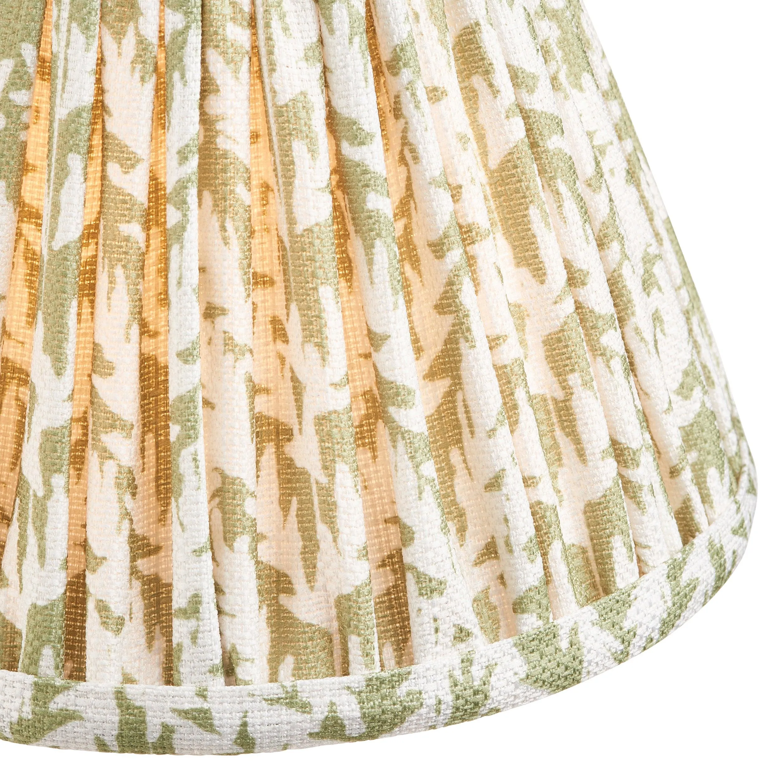 Chester Large Brass Ceiling Pendant Light With Green Leaf 16cm Shades