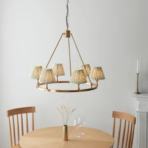 Chester Large Brass Ceiling Pendant Light With Green Leaf 16cm Shades flush mount ceiling fixture