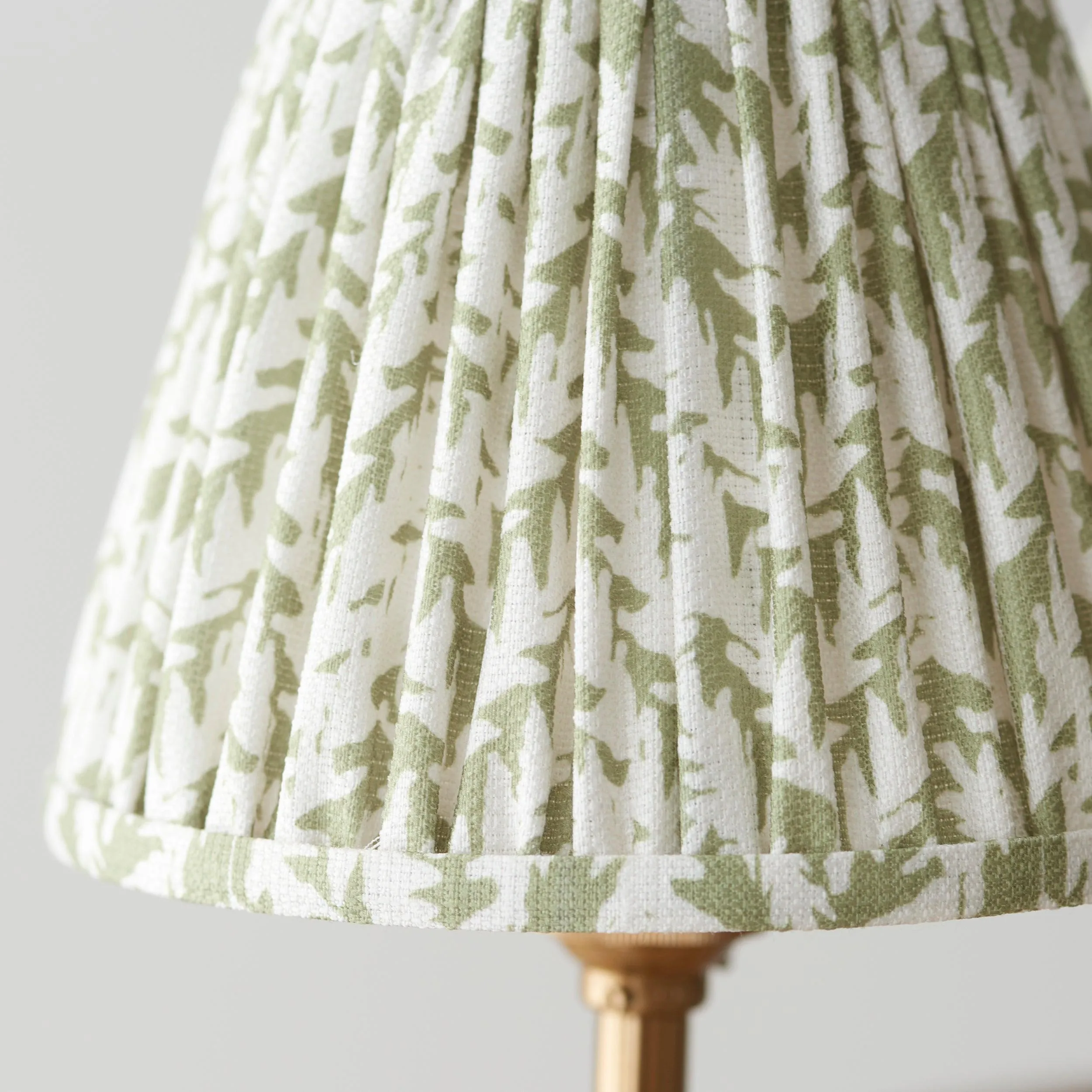 Chester Large Brass Ceiling Pendant Light With Green Leaf 16cm Shades