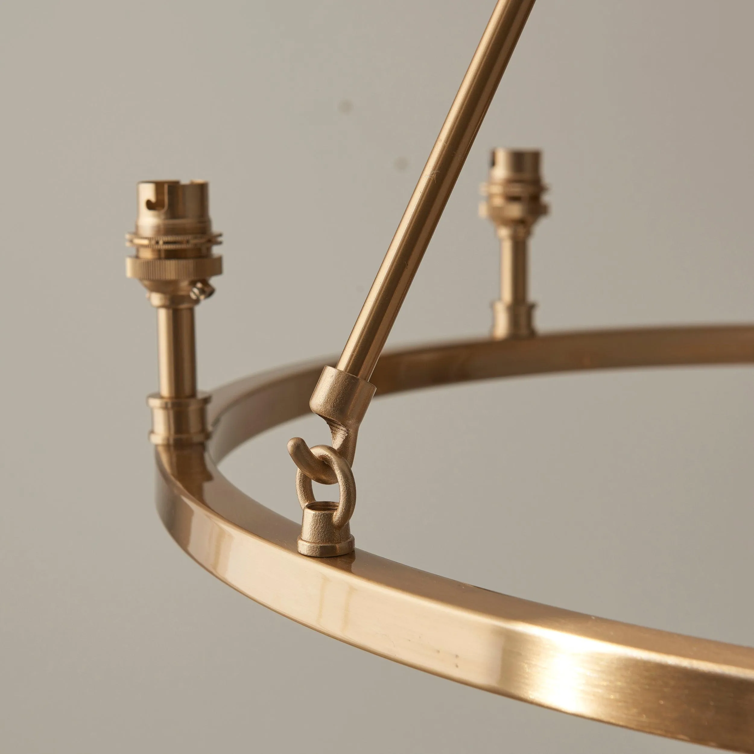 Chester Large Brass Ceiling Pendant Light With Green Zigzag 16cm Shades
