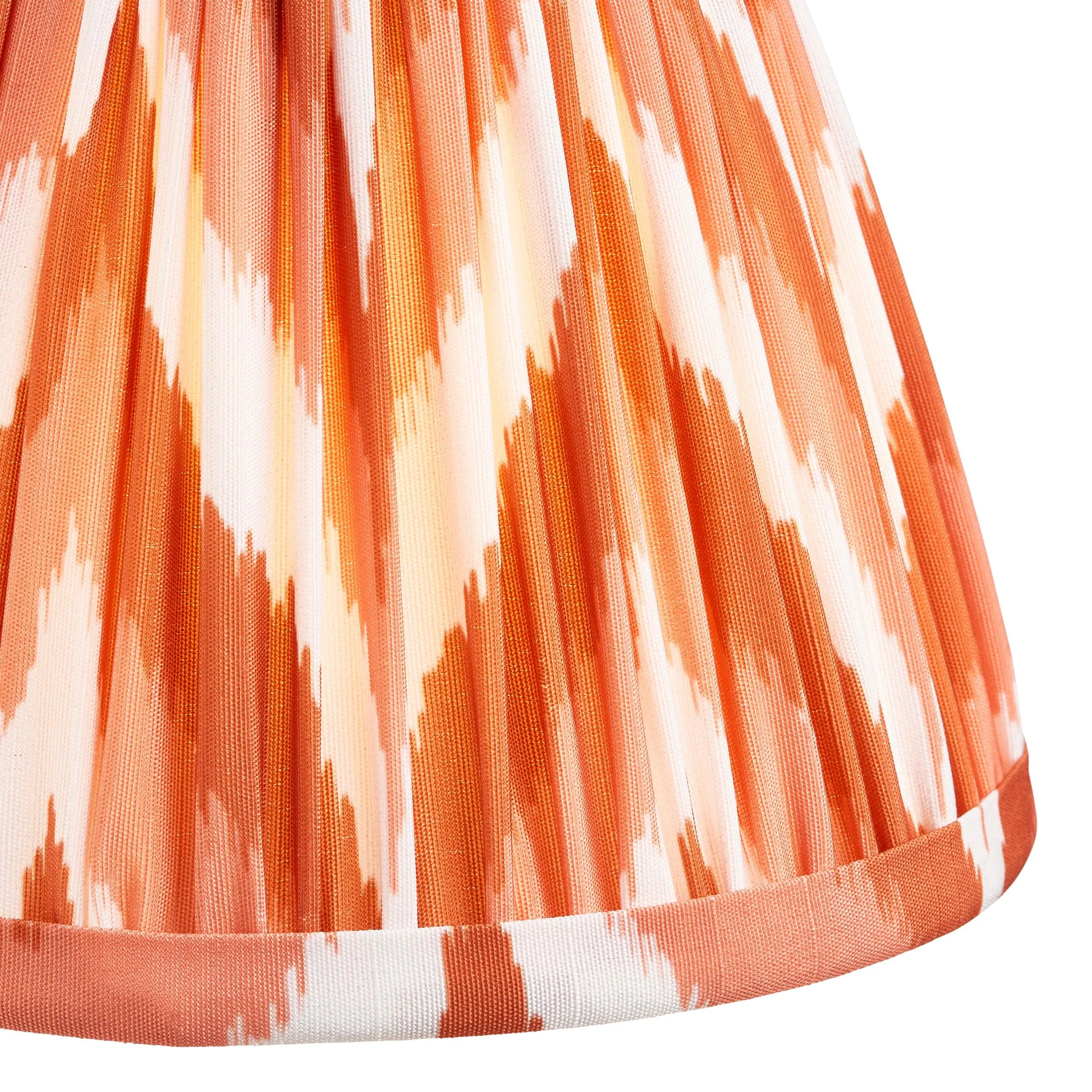 Chester Large Brass Ceiling Pendant Light With Orange Zigzag16cm Shades