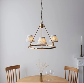 Chester Brass Ceiling Pendant Light With Blue Leaf 16cm Shades sleek LED ceiling lamp