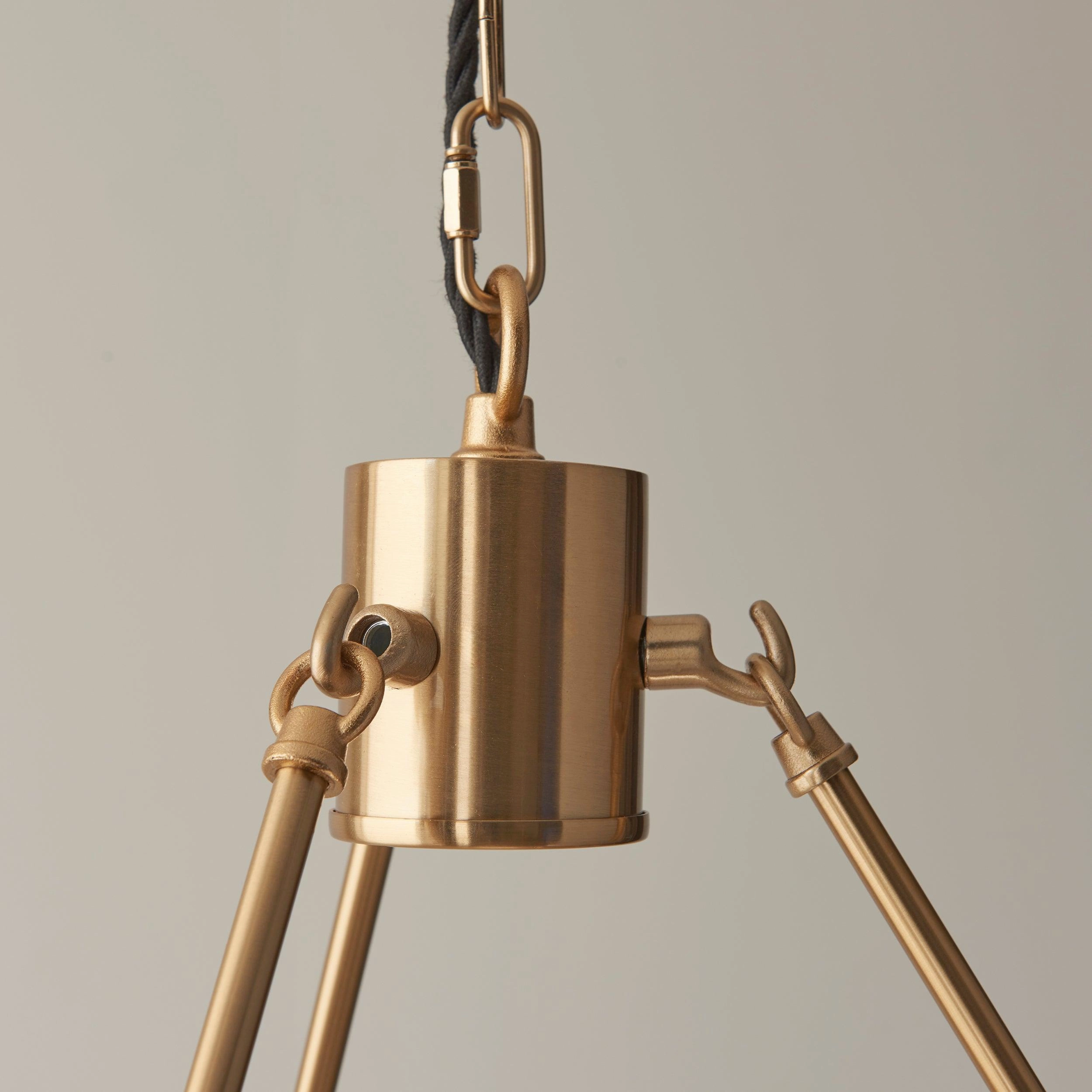 Chester Brass Ceiling Pendant Light With Green Leaf 16cm Shades