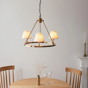 Chester Brass Ceiling Pendant Light With White Ivy 16cm Shades sleek LED ceiling lamp
