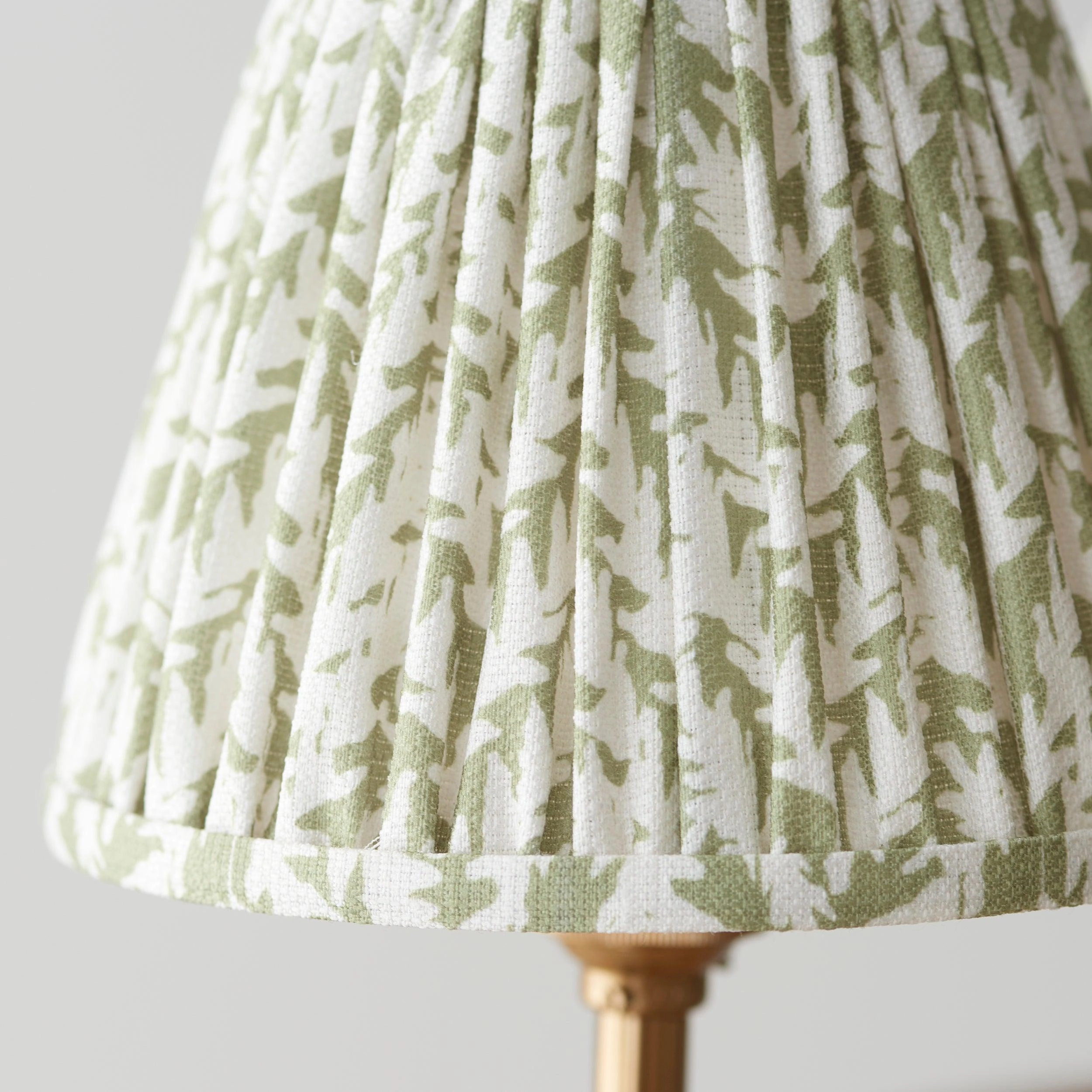 Chester Large Brass Ceiling Pendant Light With Green Leaf 16cm Shades