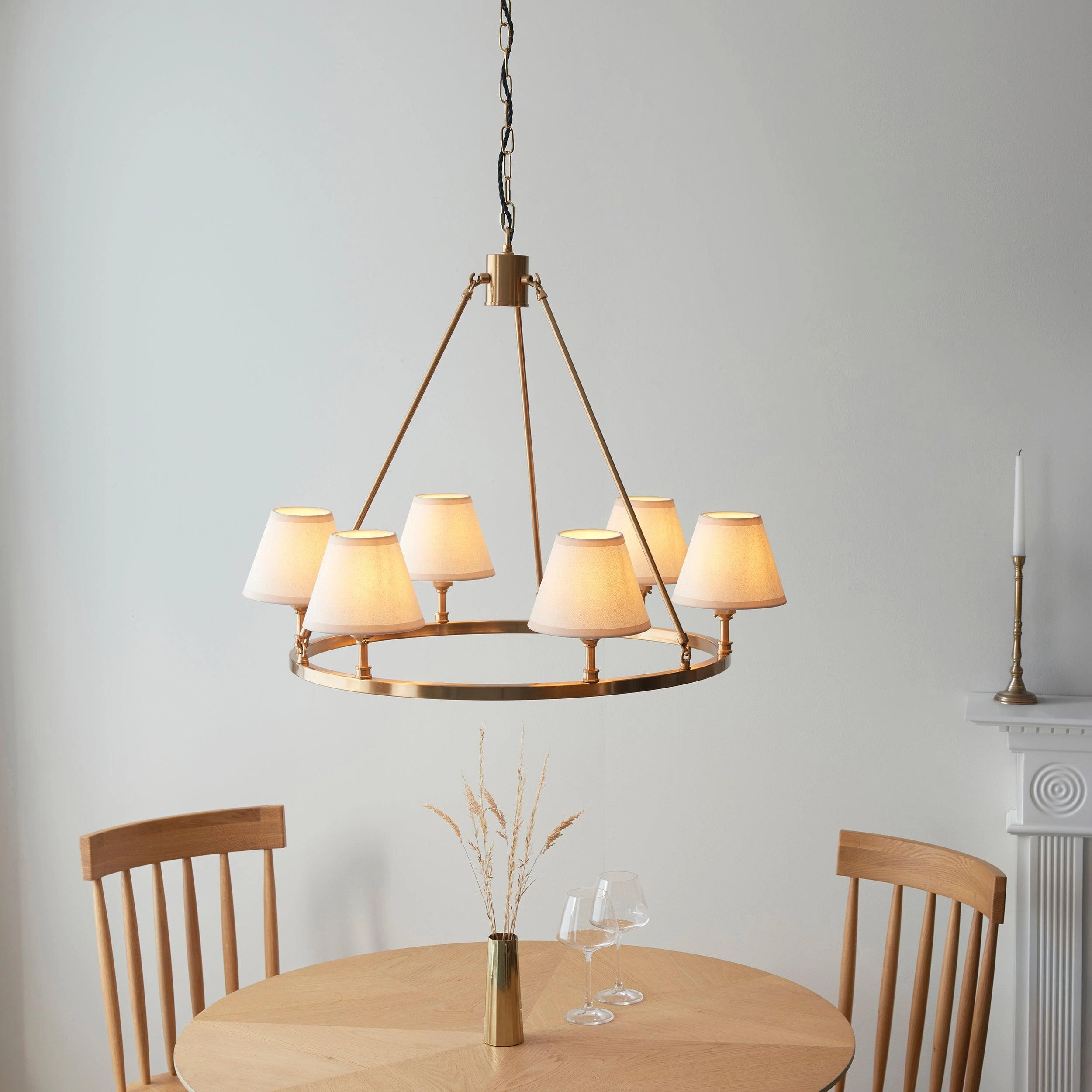 Chester Large Brass Ceiling Pendant Light With White Ivy 16cm Shades sleek LED ceiling lamp