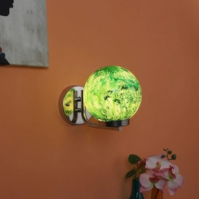 Chrome And Green Iron Wall Lights decorative ceiling fixture