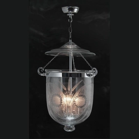 Chrome Georgian Ceiling Lantern 1 Light FERN84 soft glow ceiling light