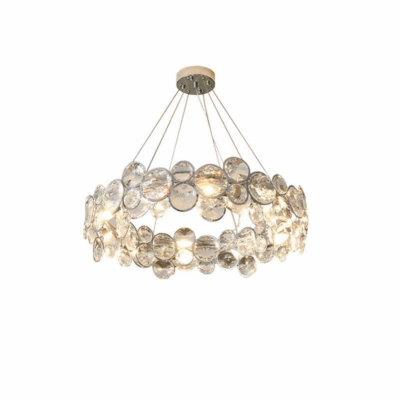 Chrome Round Crystal Chandelier