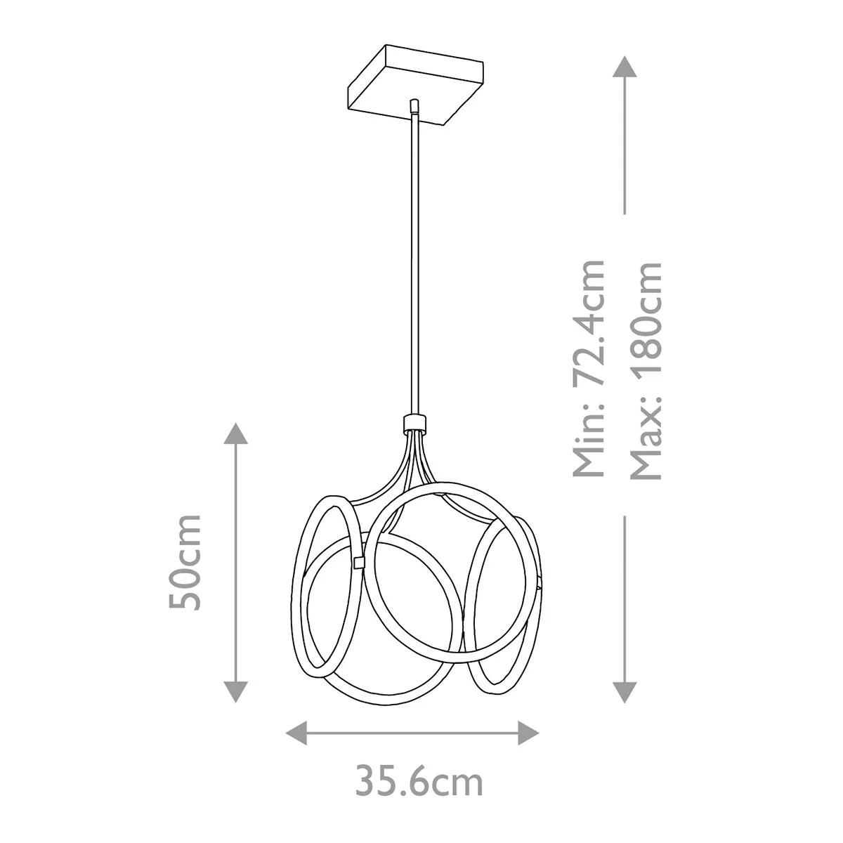 Ciri Modern LED Matte Black Pendant