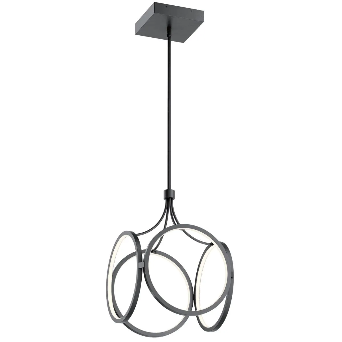 Ciri Modern LED Matte Black Pendant flush mount ceiling fixture