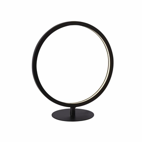 Cirque 1 Light LED Black Ring Table Lamp - Searchlight energy-saving LED light