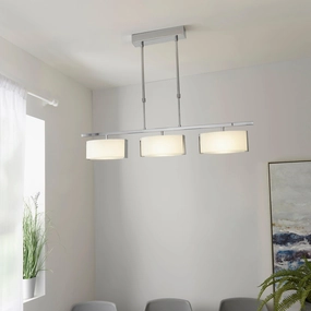 Clef 3 Light Bar Chrome & White Glass Ceiling Semi-Flush white ceiling lamp