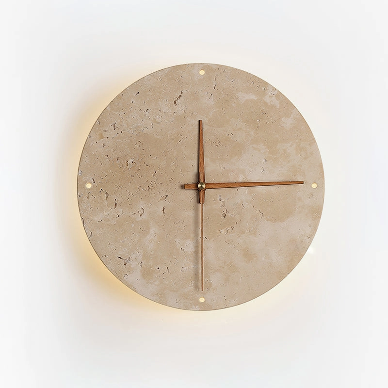 Clock Travertine Wall Lamp