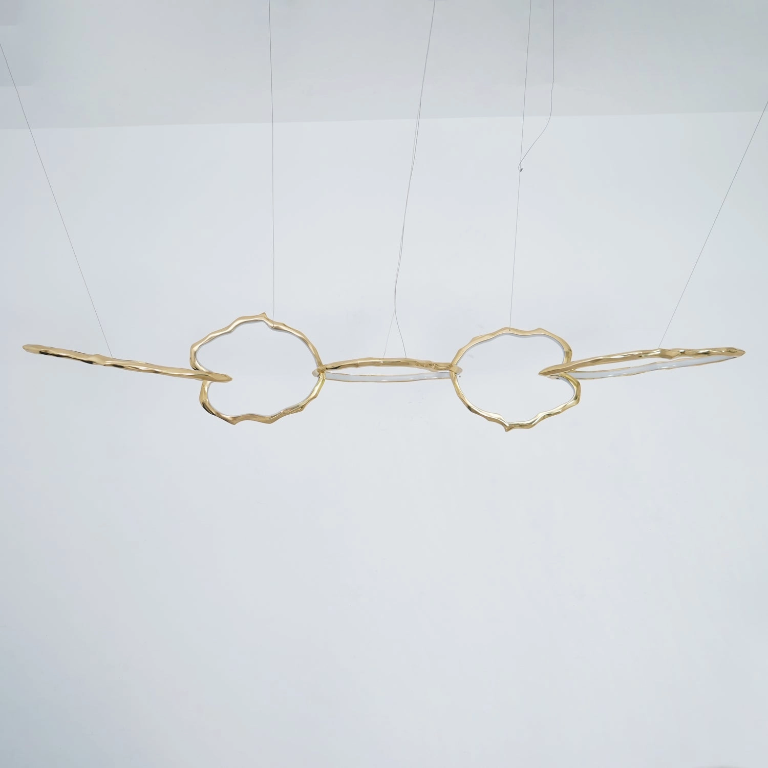 Cloud Rings Series Brass Chandelier