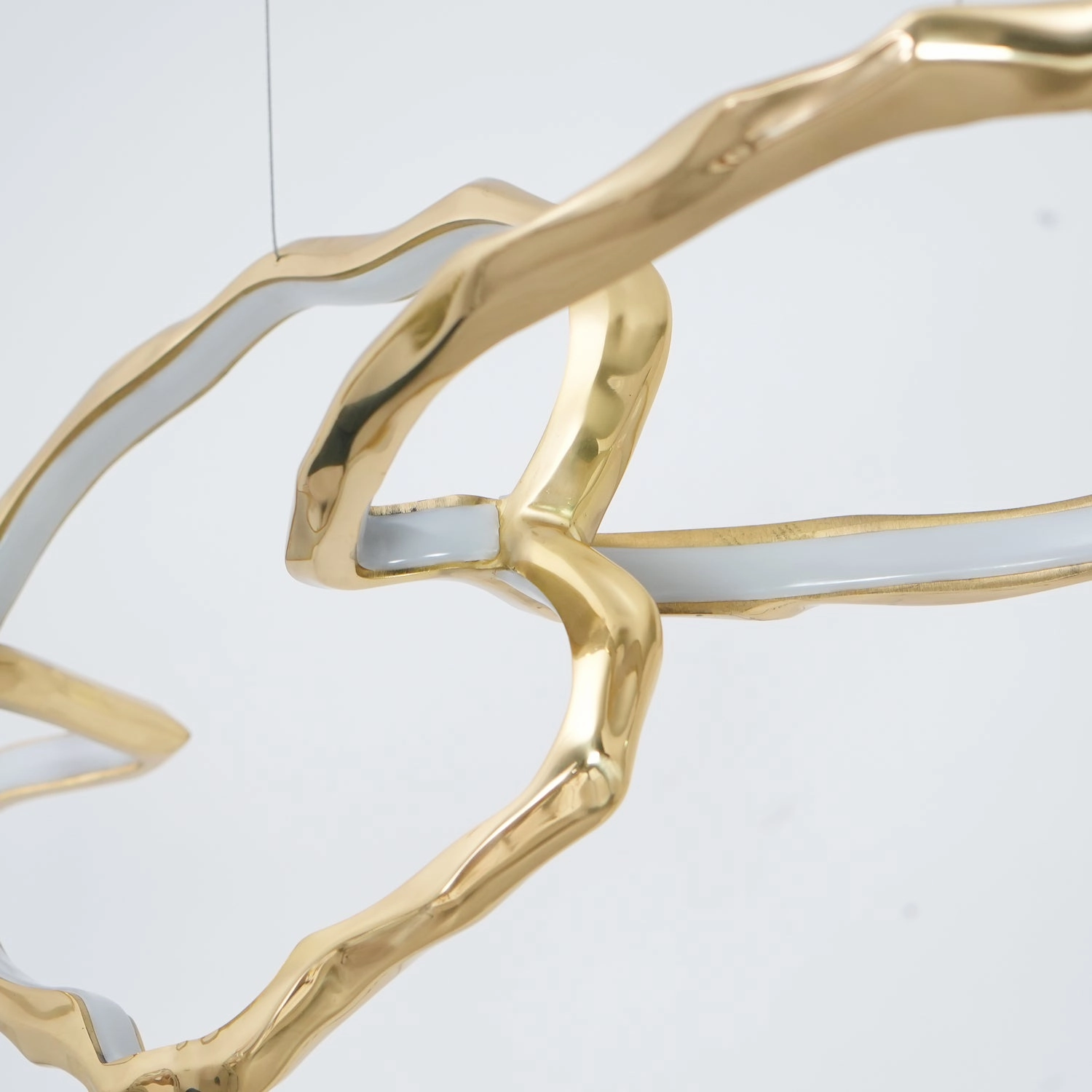Cloud Rings Series Brass Chandelier