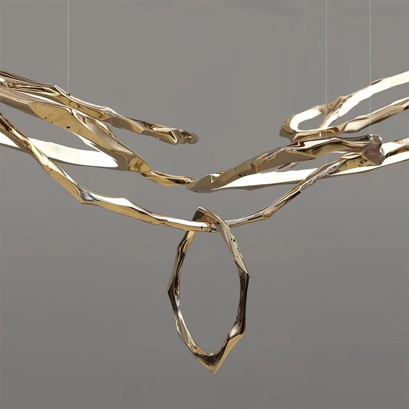 Cloud Rings Series Brass Chandelier