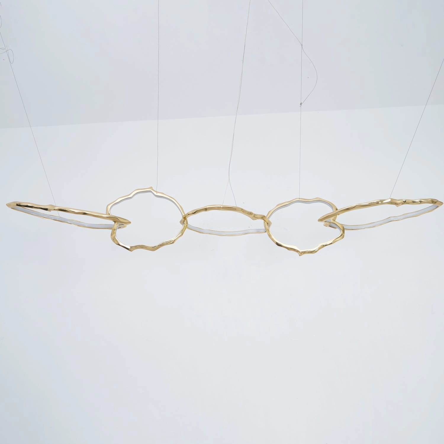 Cloud Rings Series Brass Chandelier