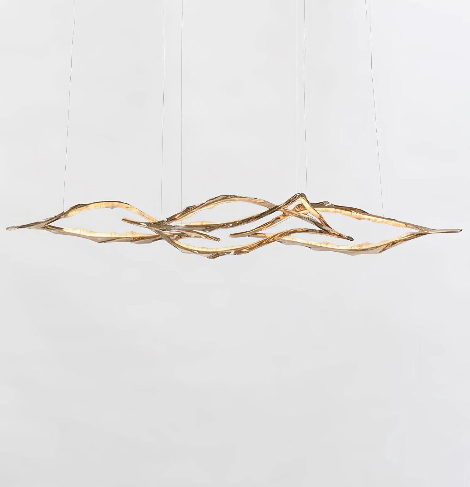Cloud Rings Series Brass Chandelier