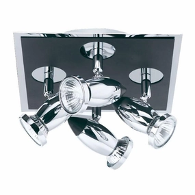 Comet 4 Light Square Chrome Adjustable Flush Spotlights tall arc lamp for living room