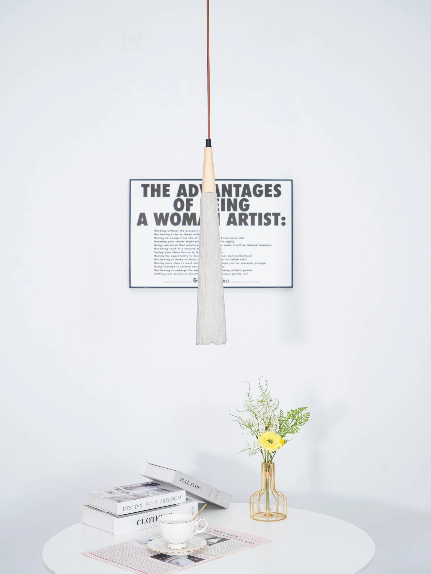 Concrete Pleated Pendant Lamp