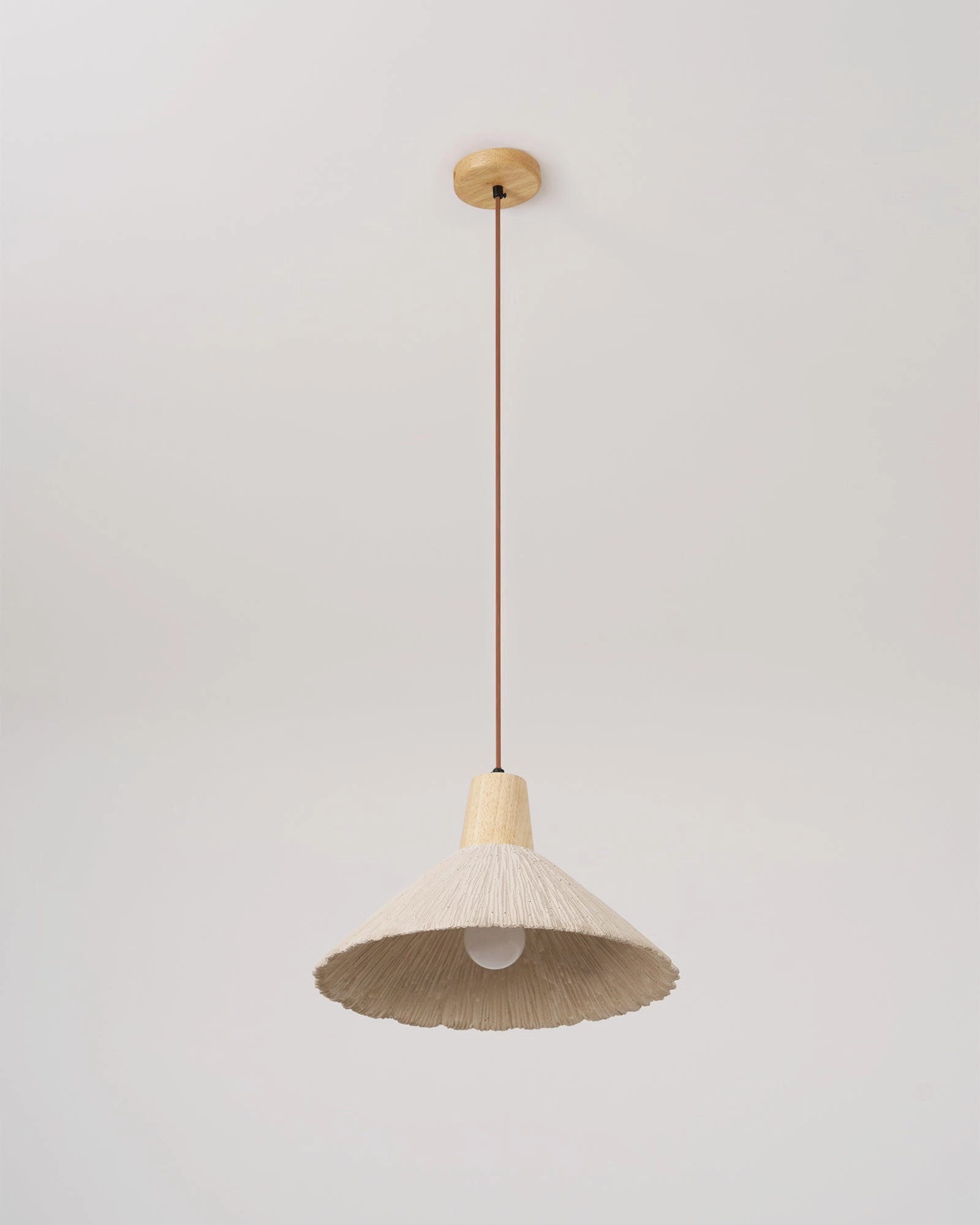 Concrete Pleated Pendant Lamp