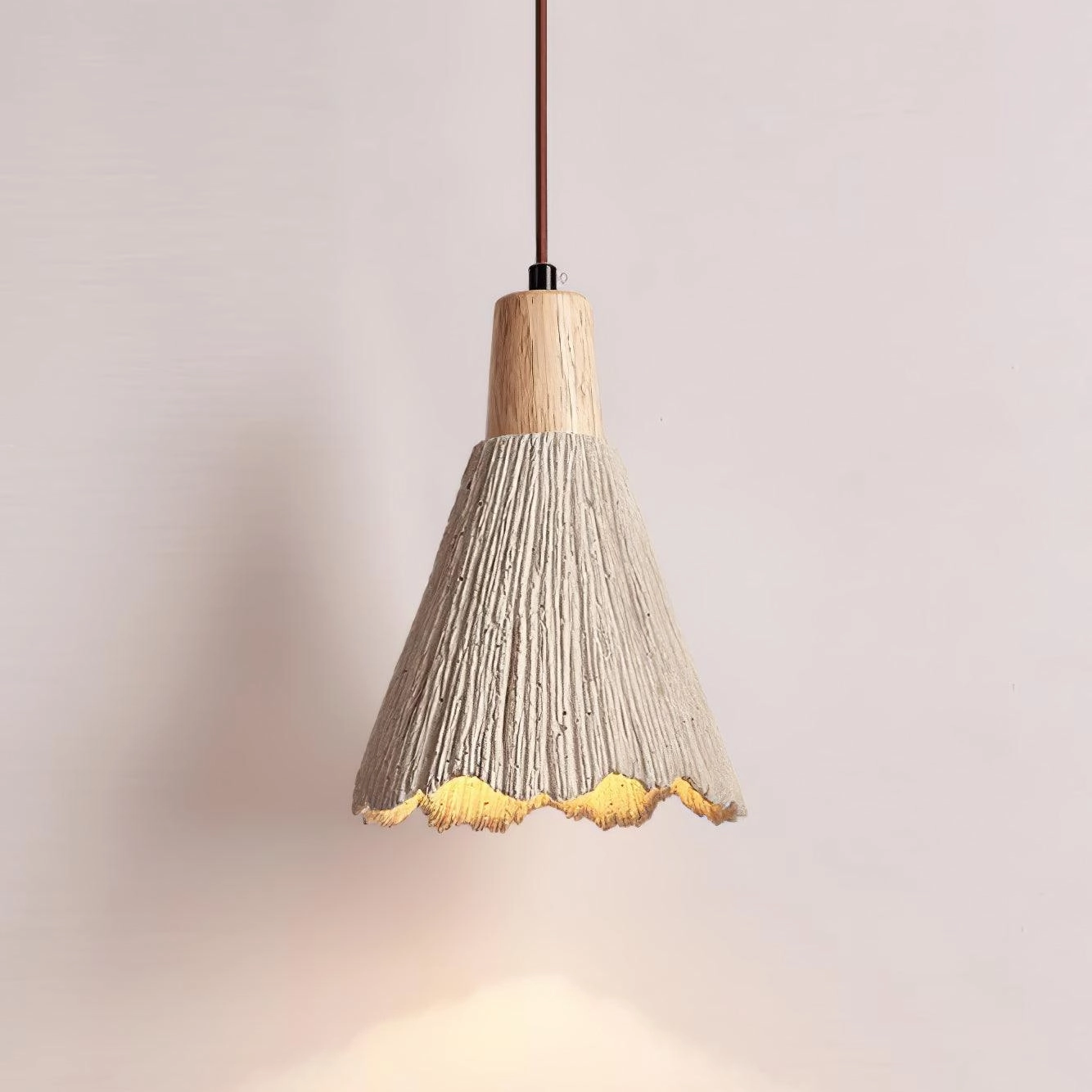 Concrete Pleated Pendant Lamp