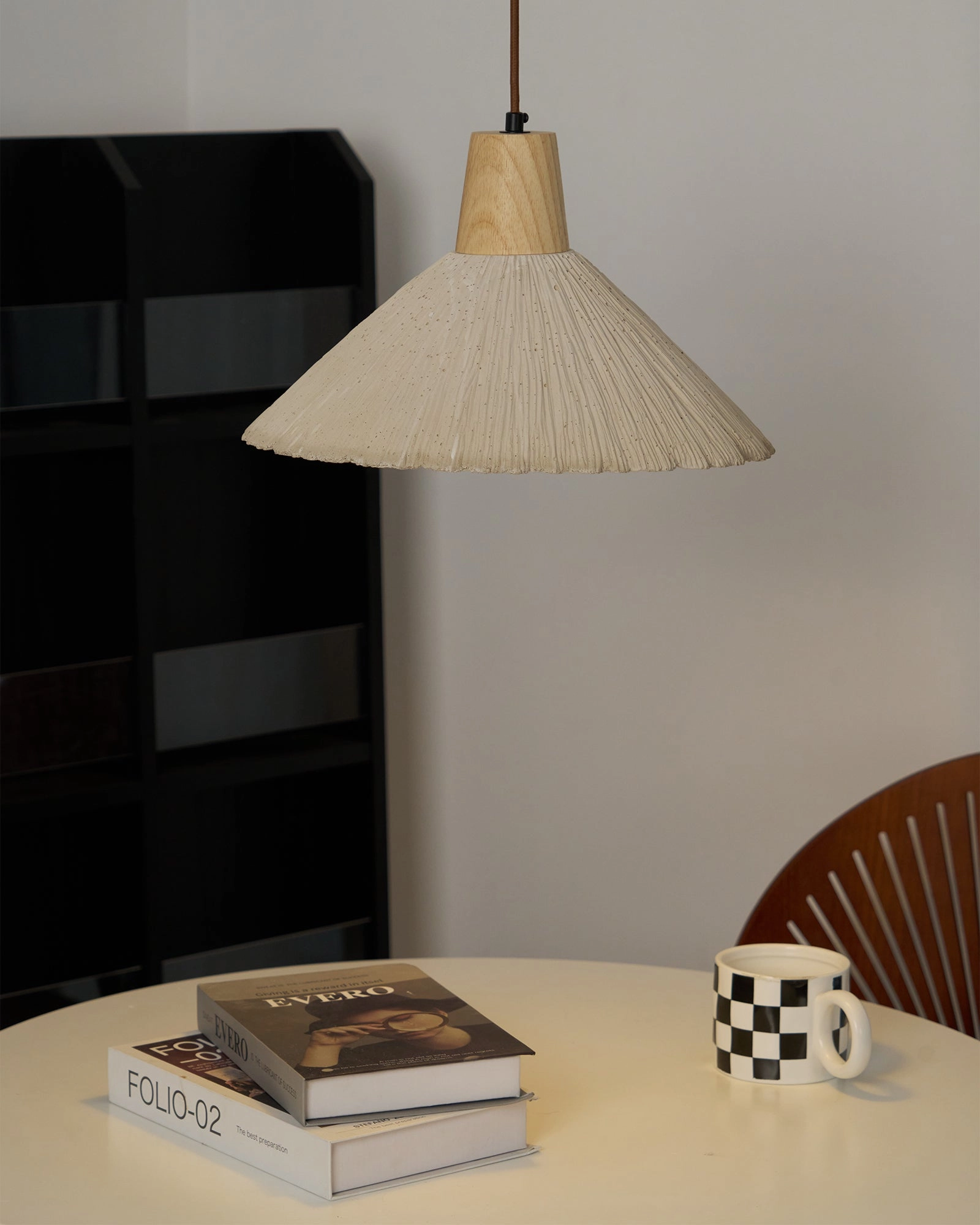Concrete Pleated Pendant Lamp