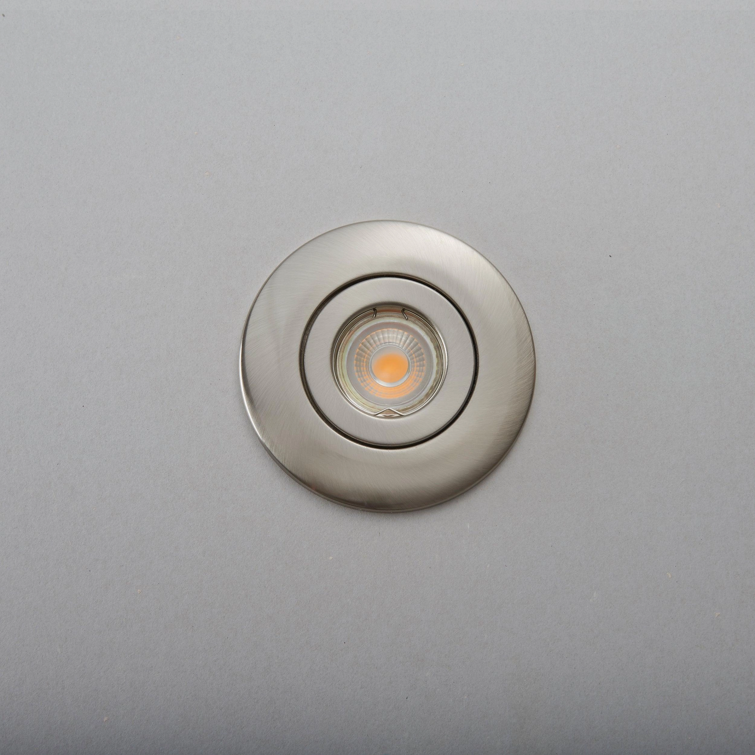 Converse Bezel Dimmable Nickel Recessed Light 50W