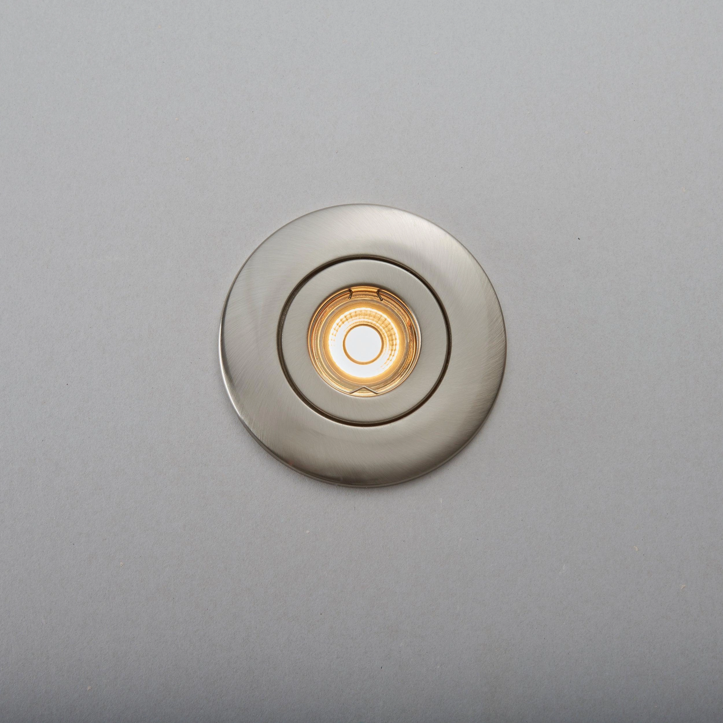 Converse Bezel Dimmable Nickel Recessed Light 50W