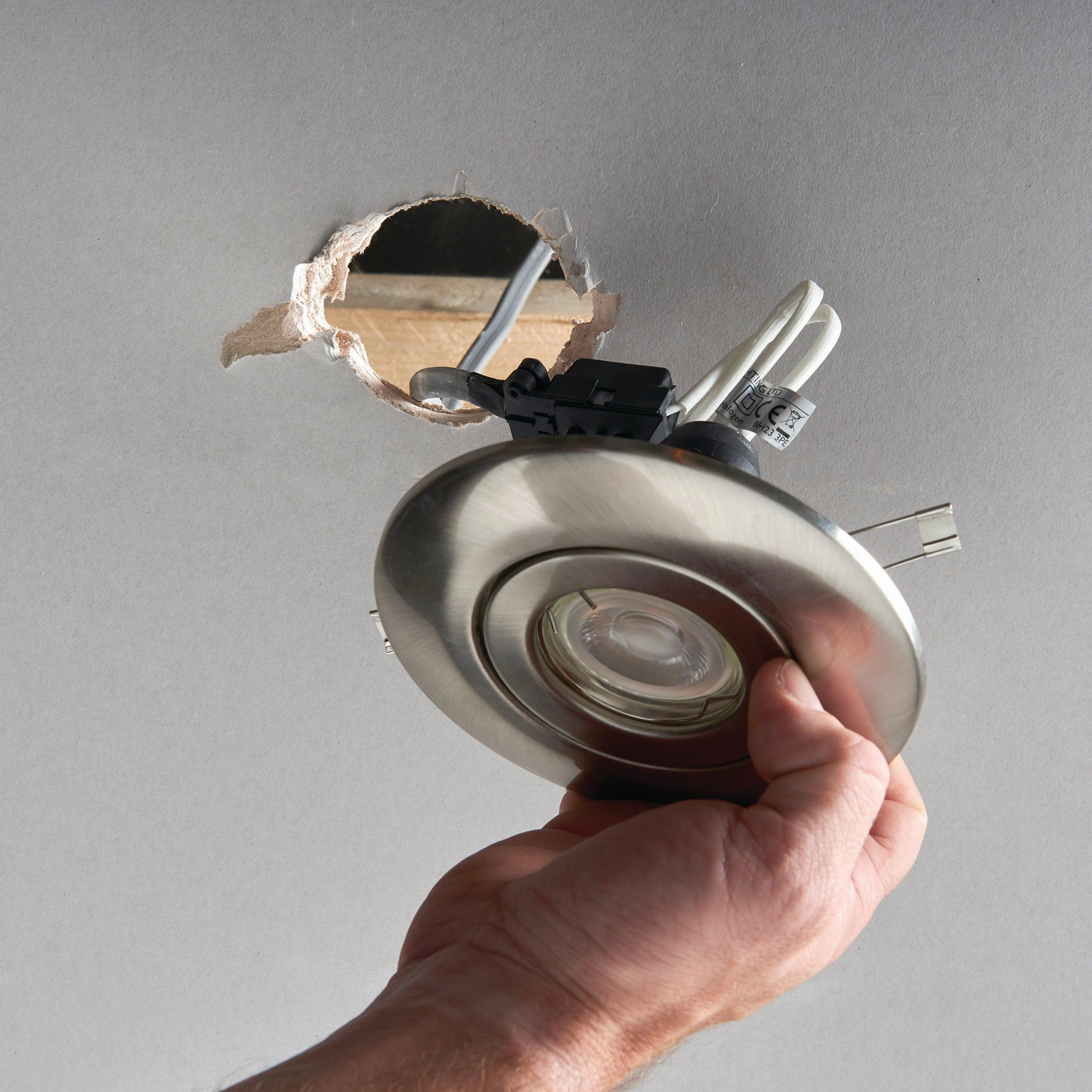 Converse Bezel Dimmable Nickel Recessed Light 50W