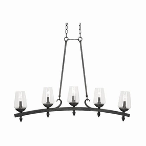 Corfe 5 Light Silver Brushed Black Ceiling Pendant soft glow ceiling light