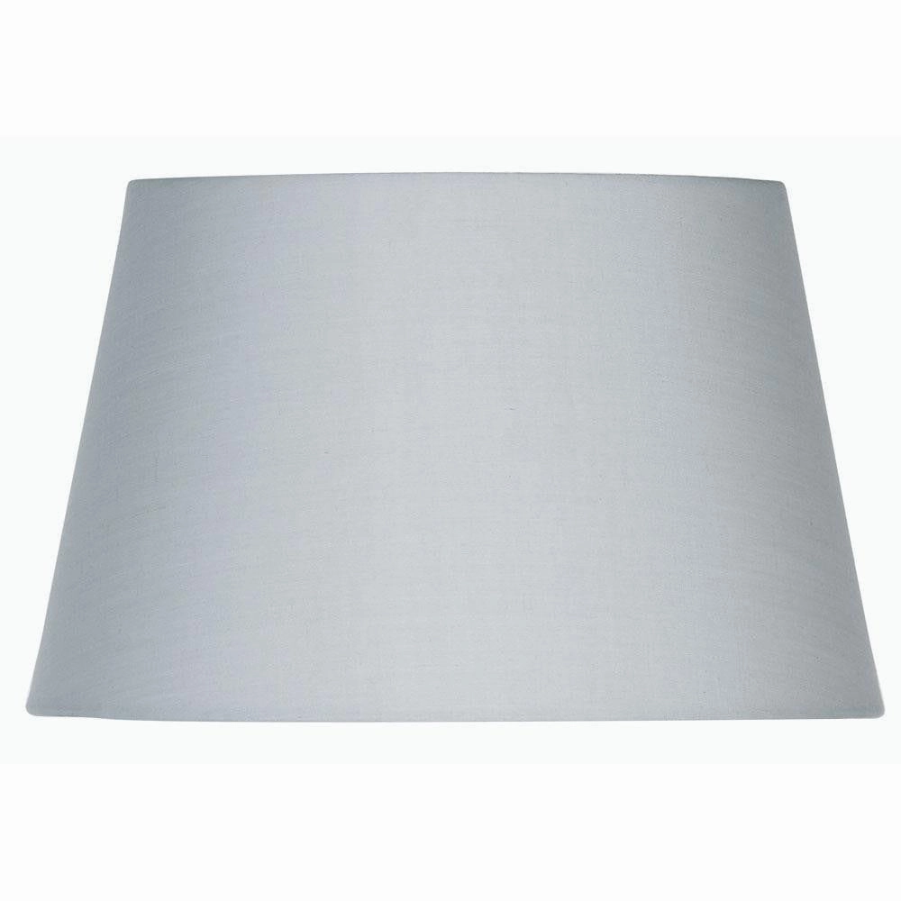 Cotton Drum Soft Grey Rolled Edge Lamp Shade - Oaks Lighting decorative indoor light
