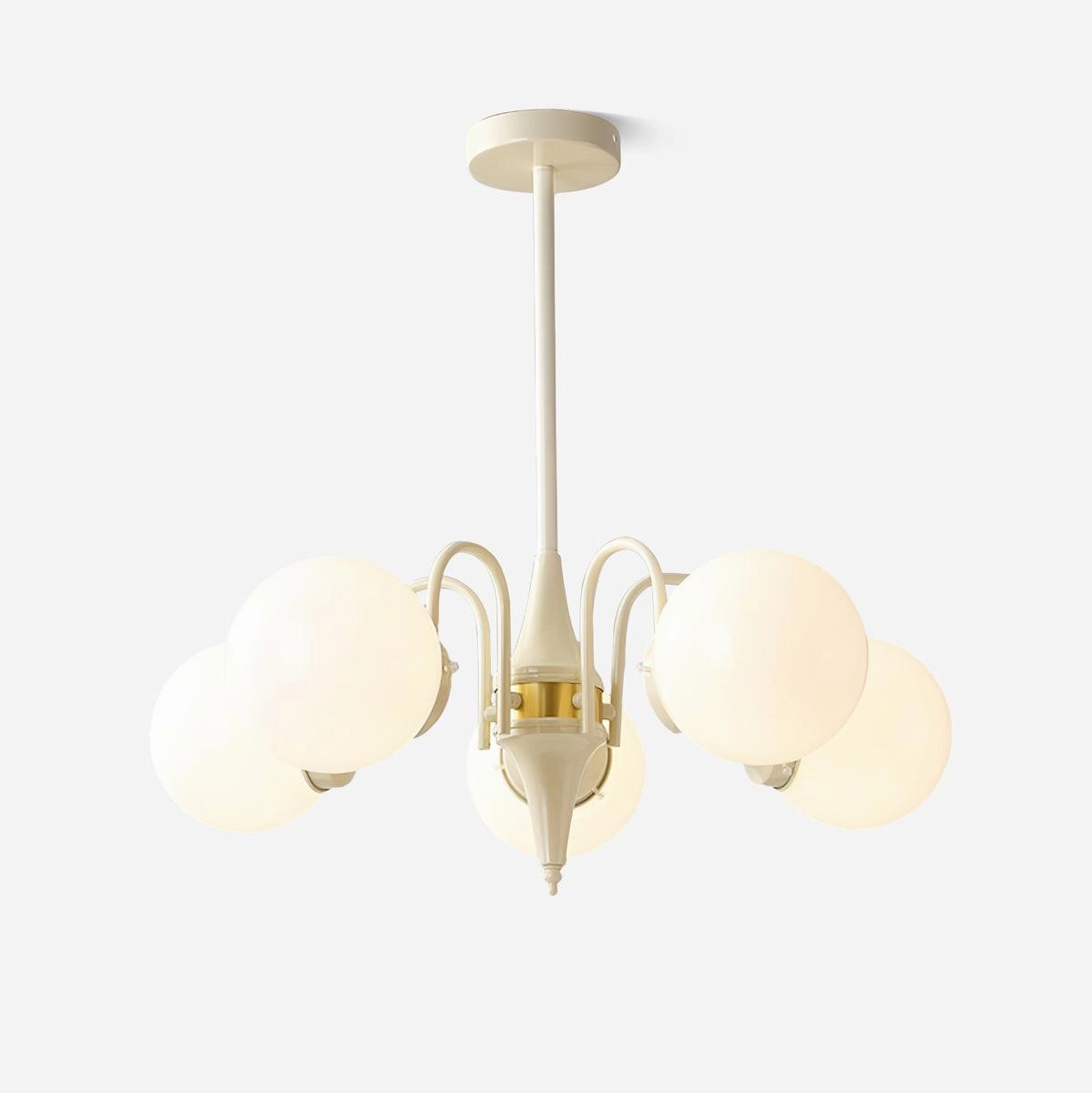 Cream Ball Chandelier minimalist reading light