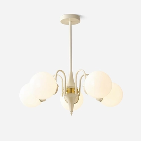 Cream Ball Chandelier minimalist reading light