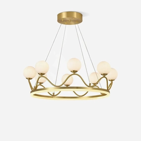 Crown Brass Chandelier minimalist reading light