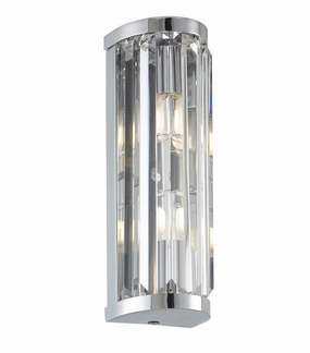 Crystal 2 Light IP44 Polished Chrome Bathroom Wall Light vintage desk lamp