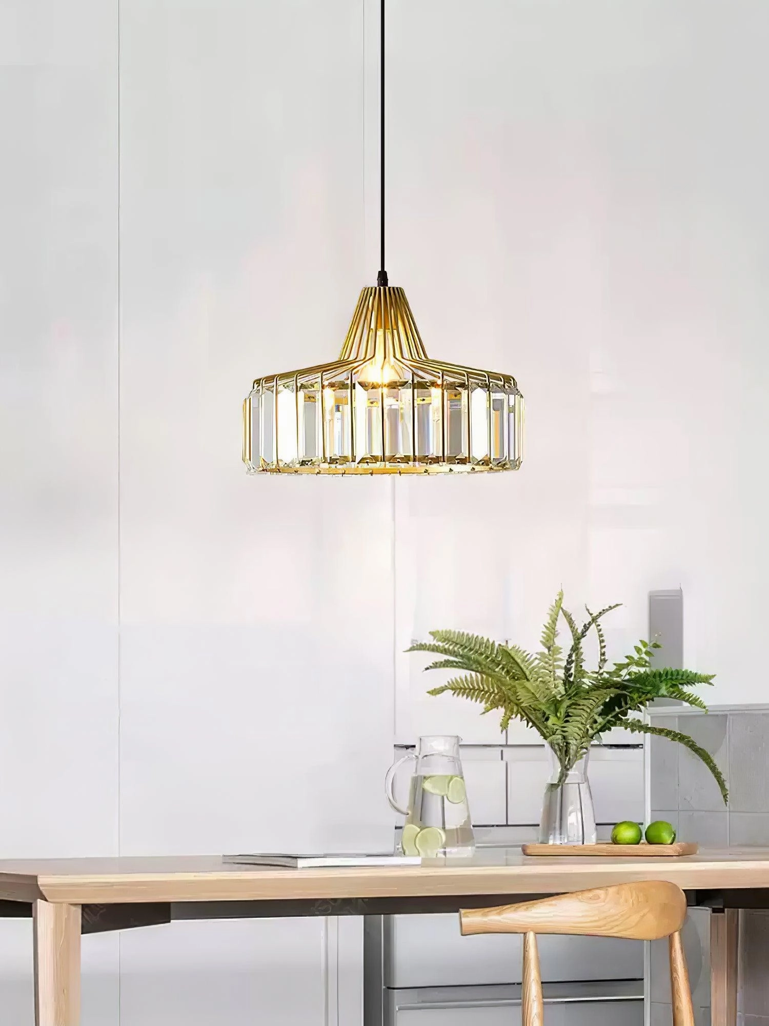 Crystal Drum Pendant Lamp