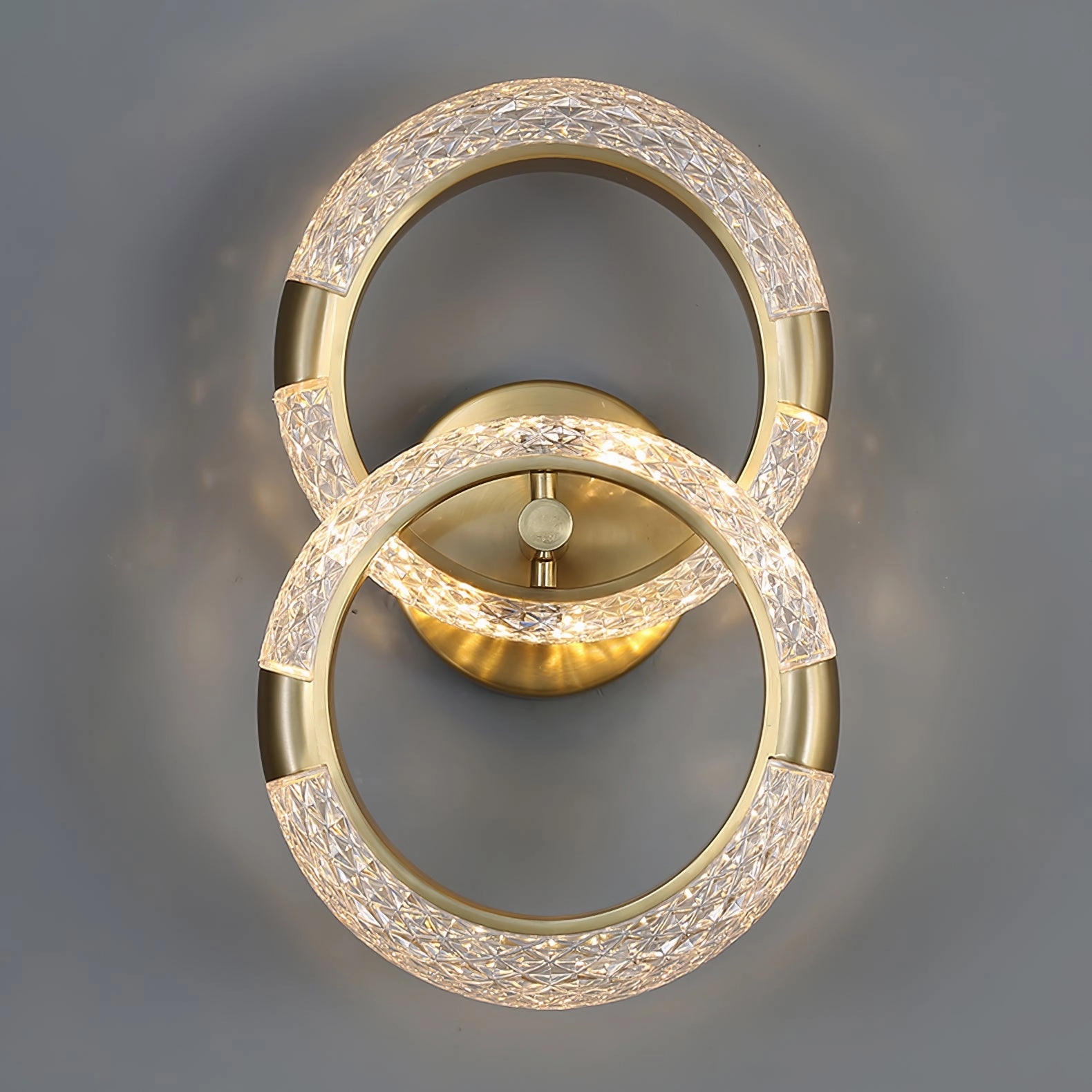 Crystal LED Round Wall Lamp