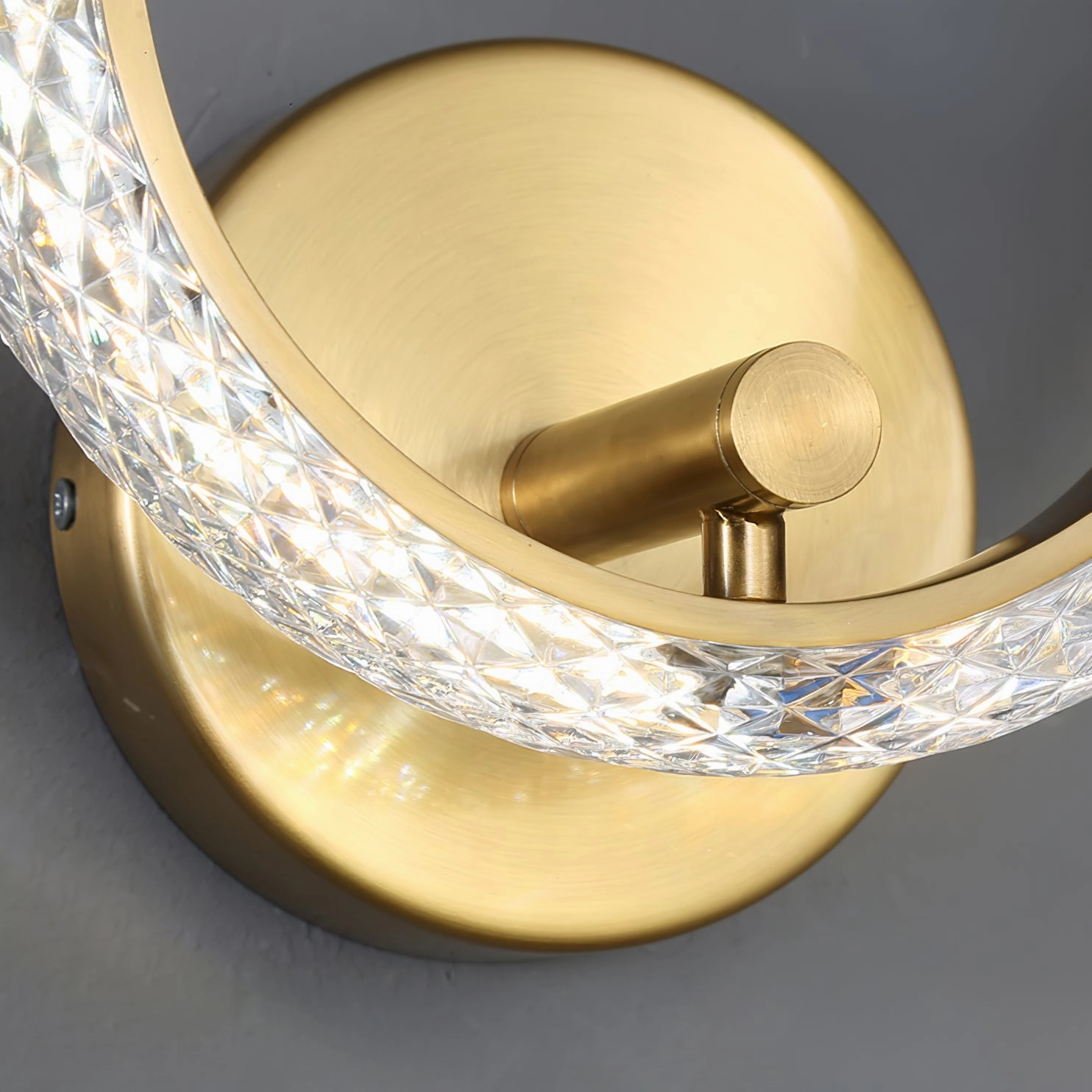 Crystal LED Round Wall Lamp