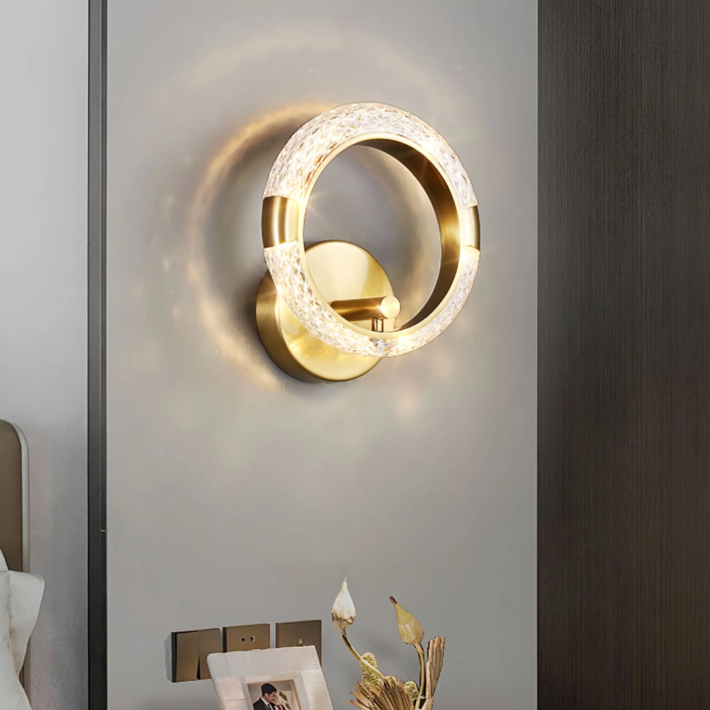 Crystal LED Round Wall Lamp
