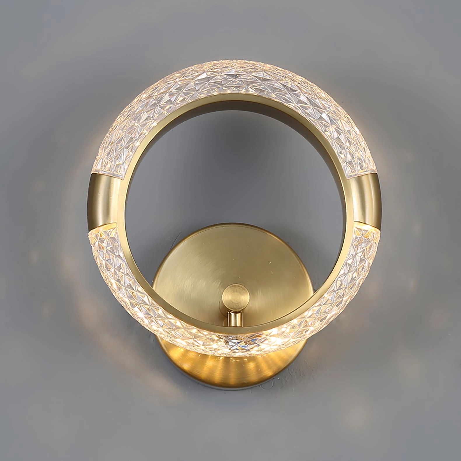 Crystal LED Round Wall Lamp