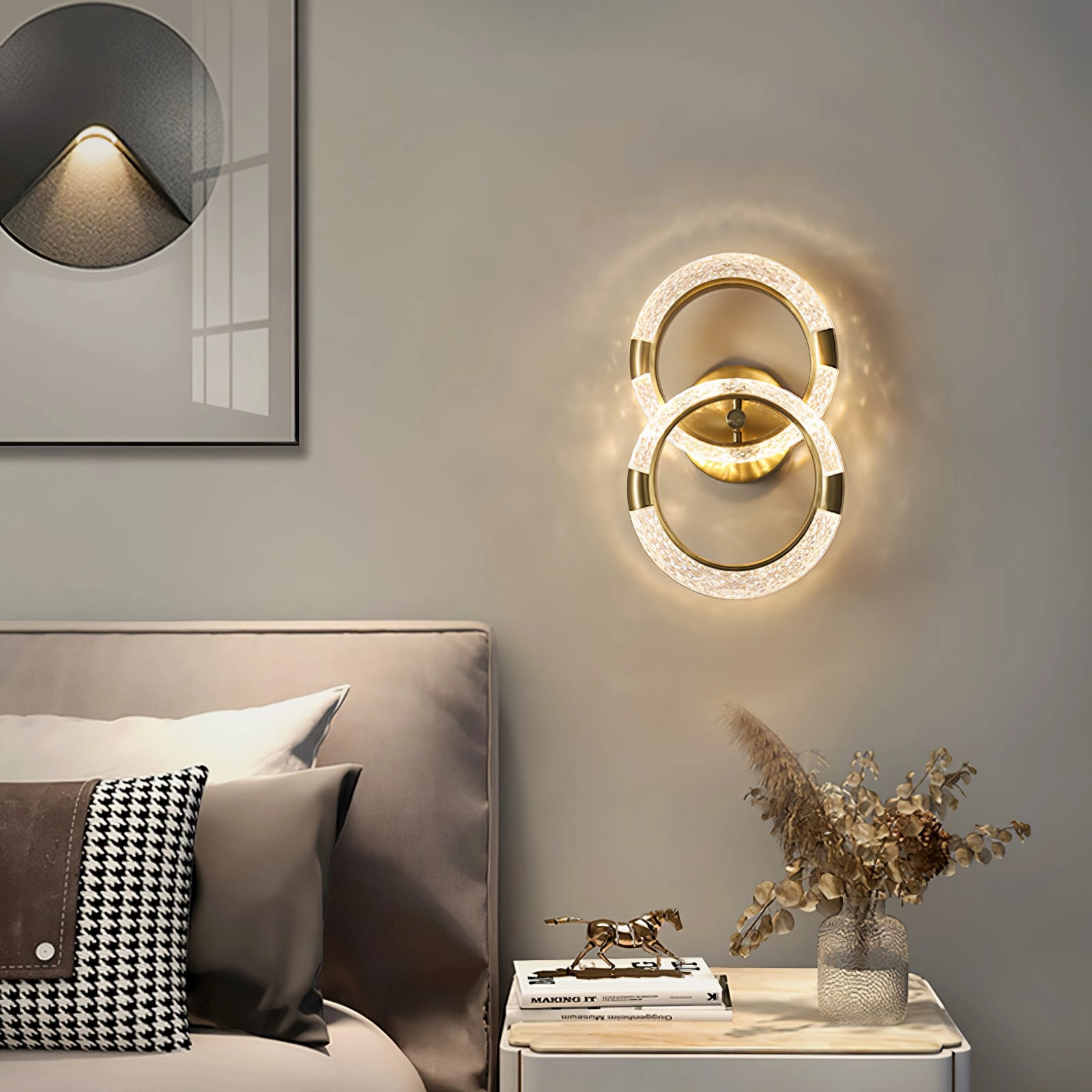 Crystal LED Round Wall Lamp