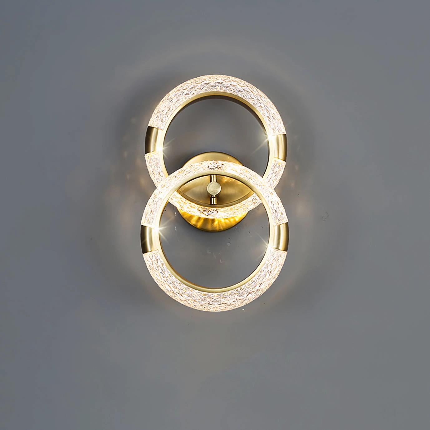 Crystal LED Round Wall Lamp