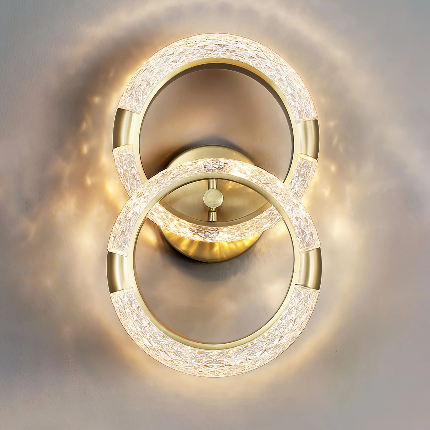 Crystal LED Round Wall Lamp