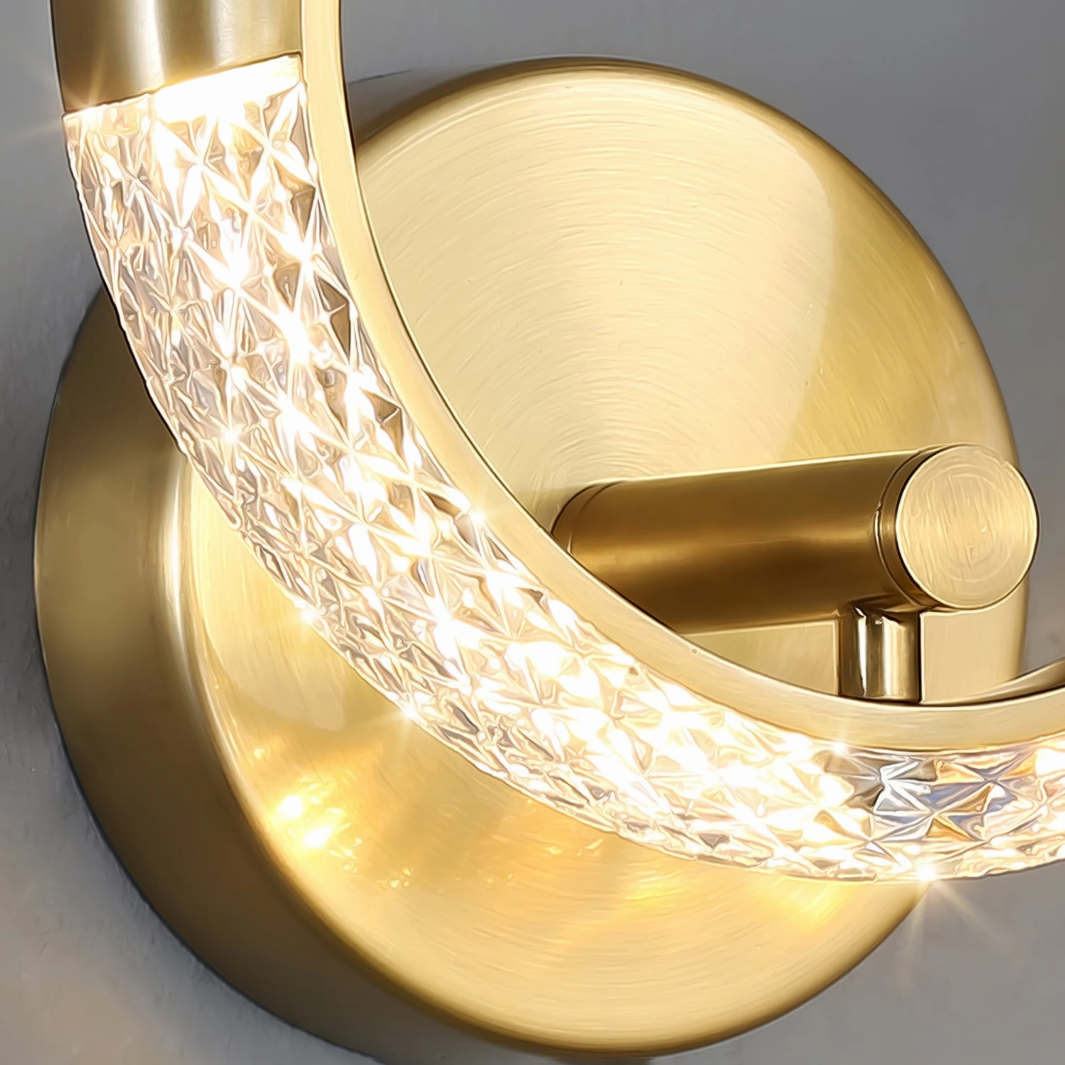 Crystal LED Round Wall Lamp