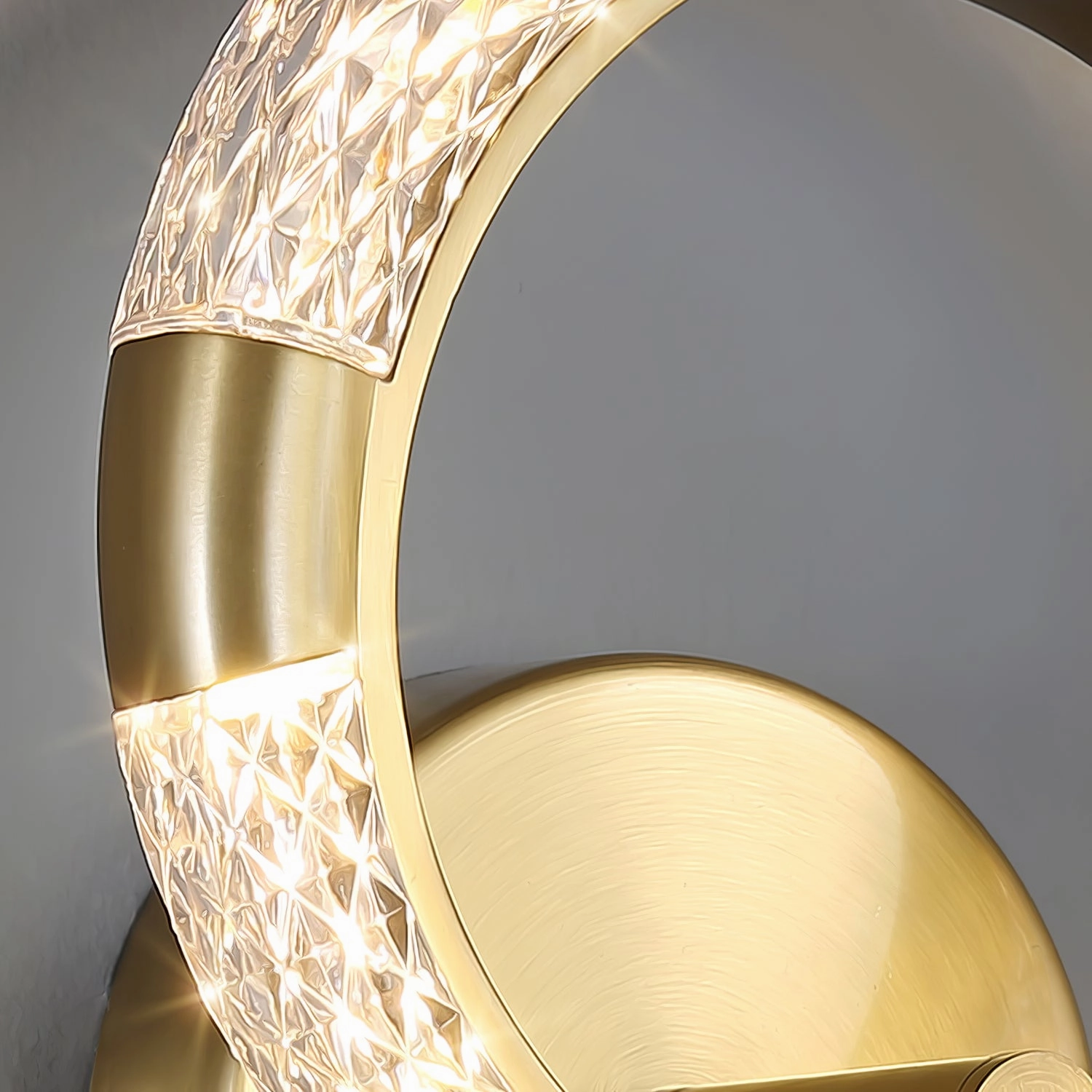 Crystal LED Round Wall Lamp